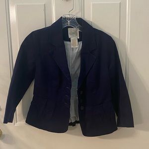 Navy blue 3/4 sleeve blazer, size 2